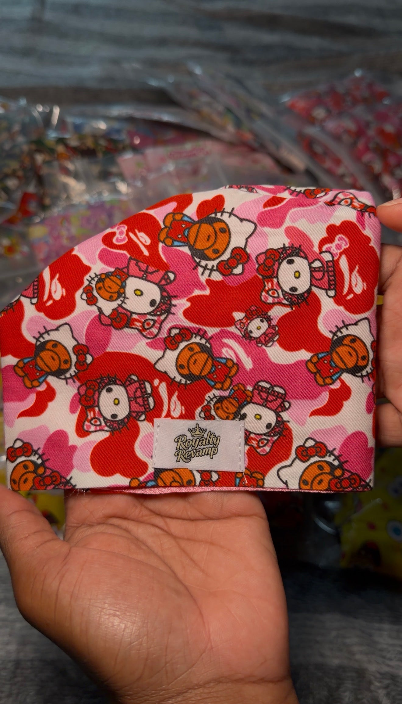 Blush Battle Kitty Scrub Cap
